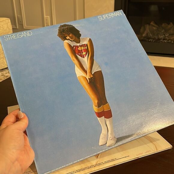 Lot of 2 Barbra Streisand Vinyl Records Guilty with Barry Gibb and Superman EUC - Picture 8 of 14